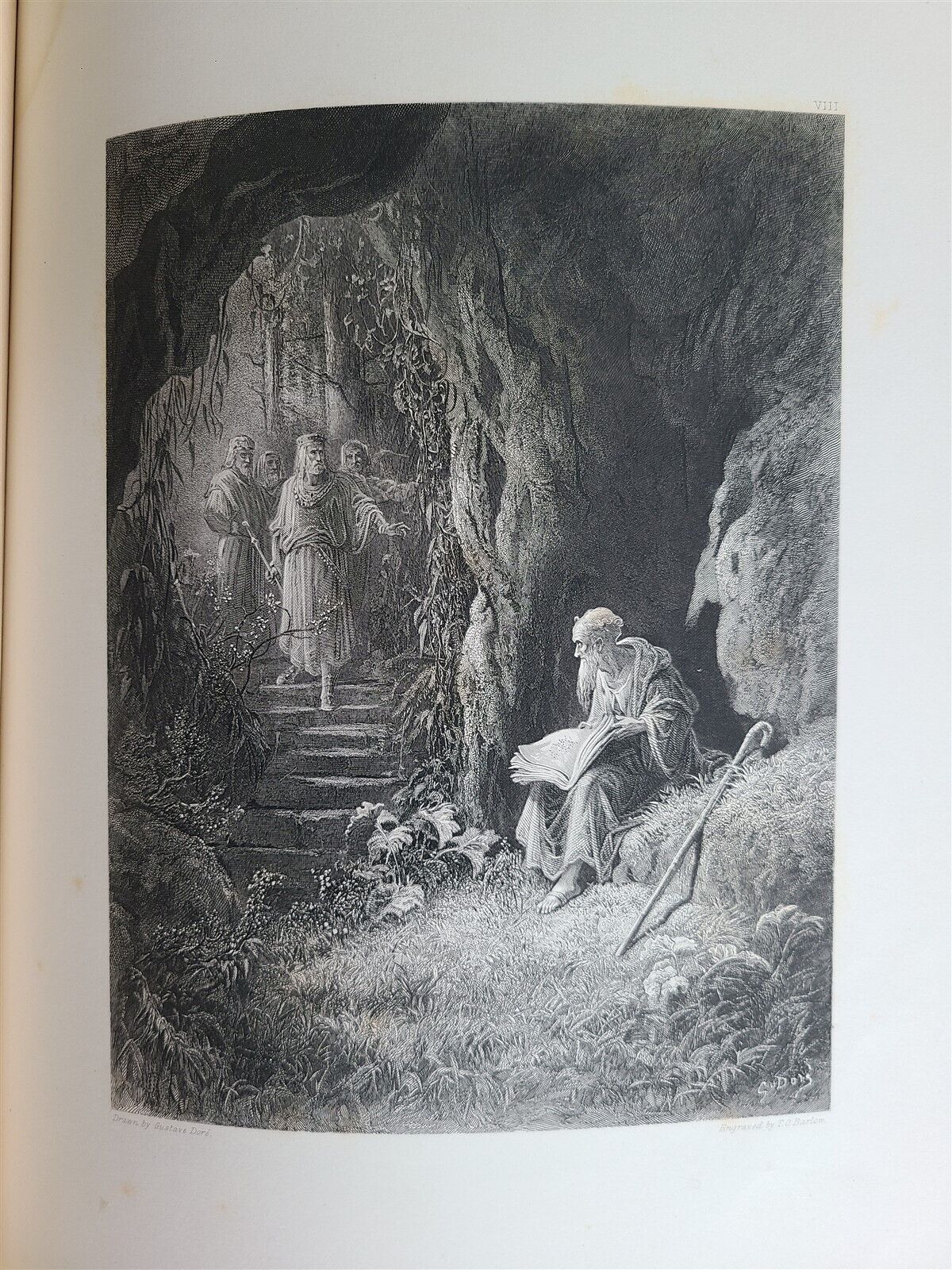 1867 GUSTAVE DORE ILLUSTRATED VIVIEN by ALFRED TENNYSON antique FOLIO poetry