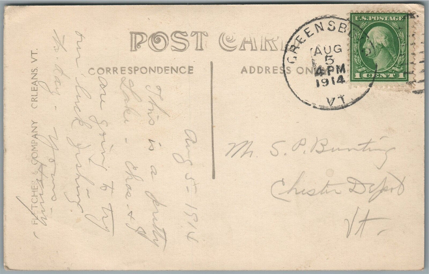 GREENSBORO VT CASPIAN LAKE ANTIQUE REAL PHOTO POSTCARD RPPC