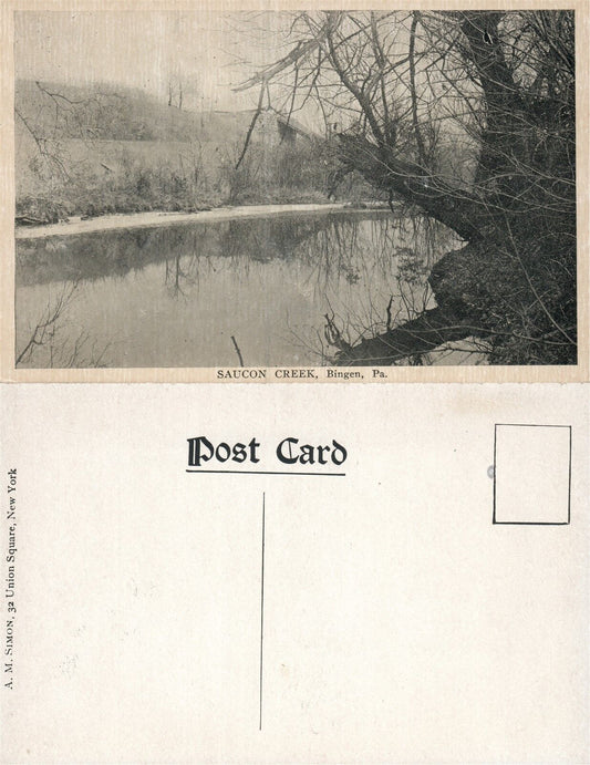 BINGEN PA SAUCON CREEK ANTIQUE POSTCARD
