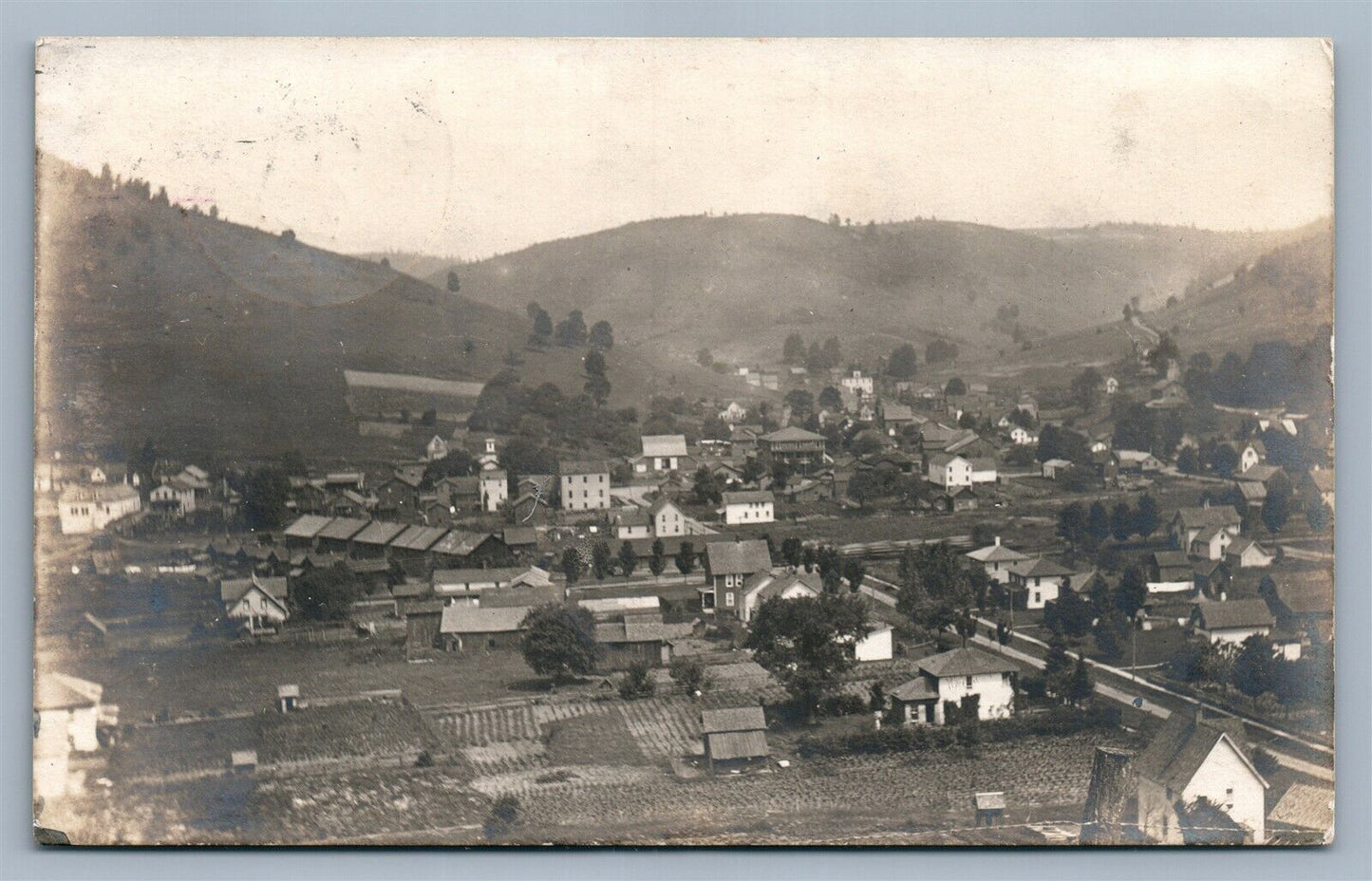 GENESEE PA PANORAMA 1907 ANTIQUE REAL PHOTO POSTCARD RPPC