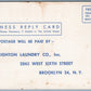 BROOKLYN NY BRIGHTON LAUNDRY ADVERTISING VINTAGE POSTCARD DON'T GAMBLE w/ MOTHS!