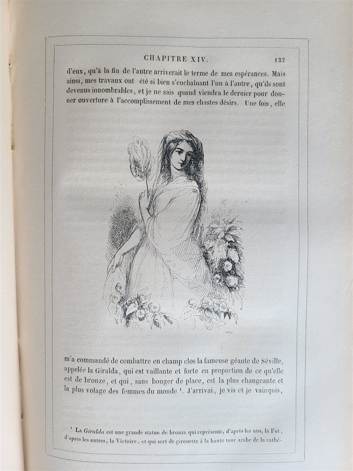 1836 DON QUICHOTTE DE LA MANCHE MIGUEL de CERVANTES 2 VOLS antique ILLUSTRATED