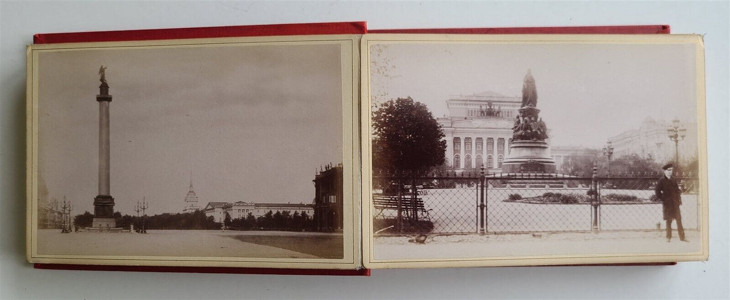 1880s RUSSIAN PHOTO BOOK antique SOUVENIR de ST. PETERSBOURG 24 CABINET PHOTOS