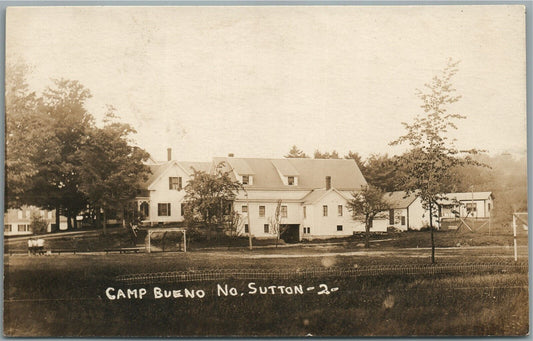 NO. SUTTON NH CAMP BUENO VINTAGE REAL PHOTO POSTCARD RPPC