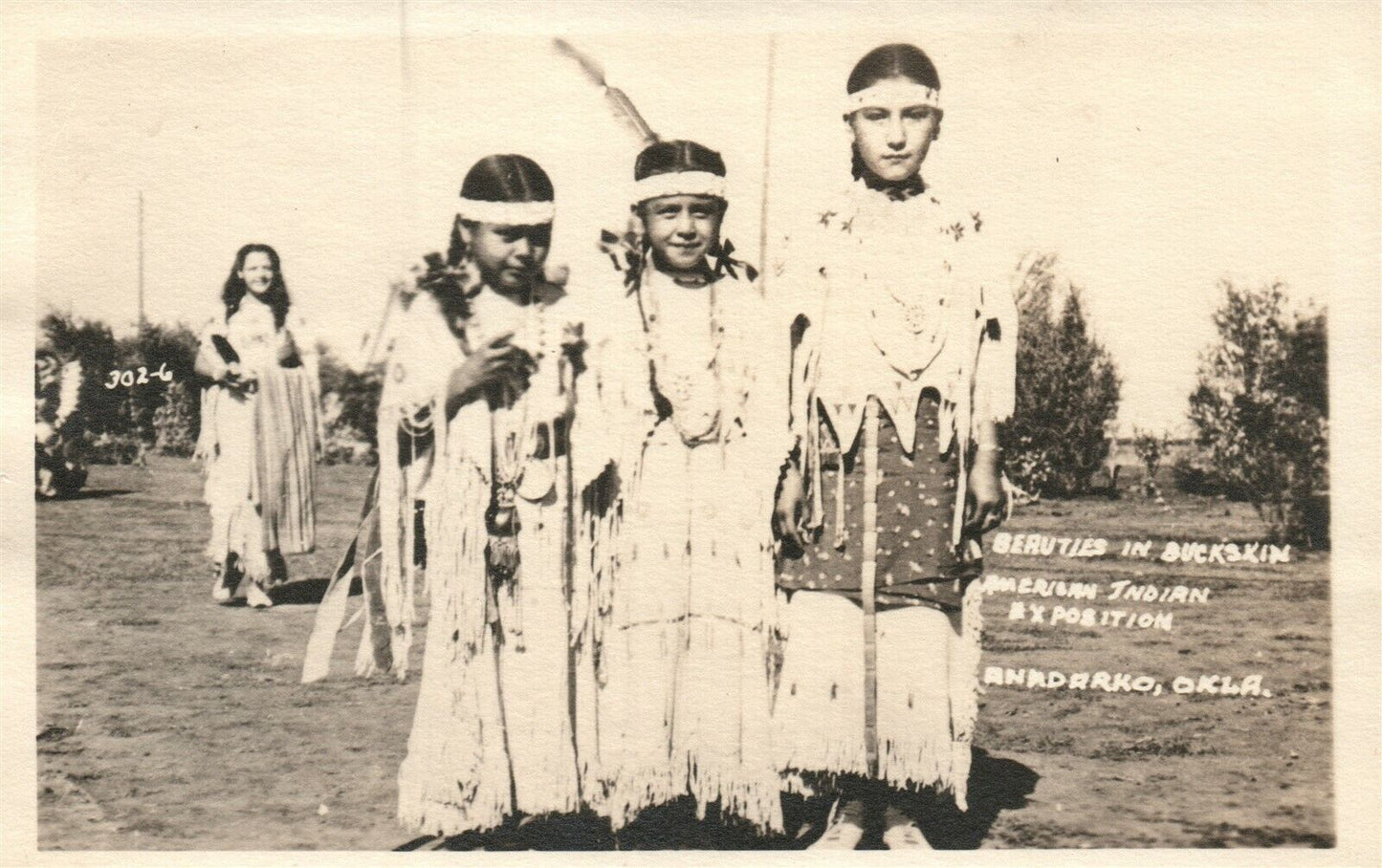 AMERICAN INDIAN EXPO ANADARKO OK ANTIQUE REAL PHOTO POSTCARD RPPC