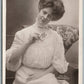 QUEEN of HEARTS LADY w/ PLAYING CARD ANTIQUE REAL PHOTO POSTCARD RPPC