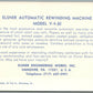 HANOVER PA ELSNER REWINDING MACHINE ADVERTISING VINTAGE POSTCARD