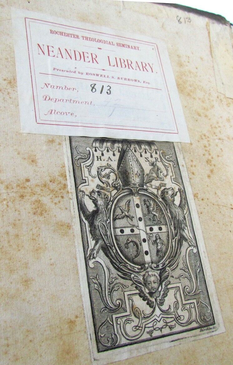 1691 BLIND-STAMPED PIGSKIN OVER WOODEN BOARDS FOLIO ANNALES ECCLESIASTICI Vol.15