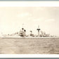 MILITARY SHIP USS PHELPS ANTIQUE REAL PHOTO POSTCARD RPPC