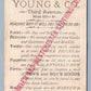 HARLEM & WESTCHESTER CLOTHING CO. VICTORIAN TRADE CARD YOUNG & CO. NEW YORK