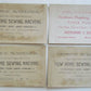 ORANGE MA GEORGE SCHIEDER SEWING MACHINES SET OF 4 ANTIQUE VICTORIAN TRADE CARDS