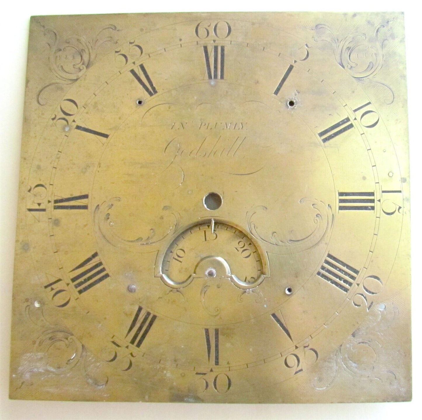 ANTIQUE GRANDFATHER CLOCK DIAL