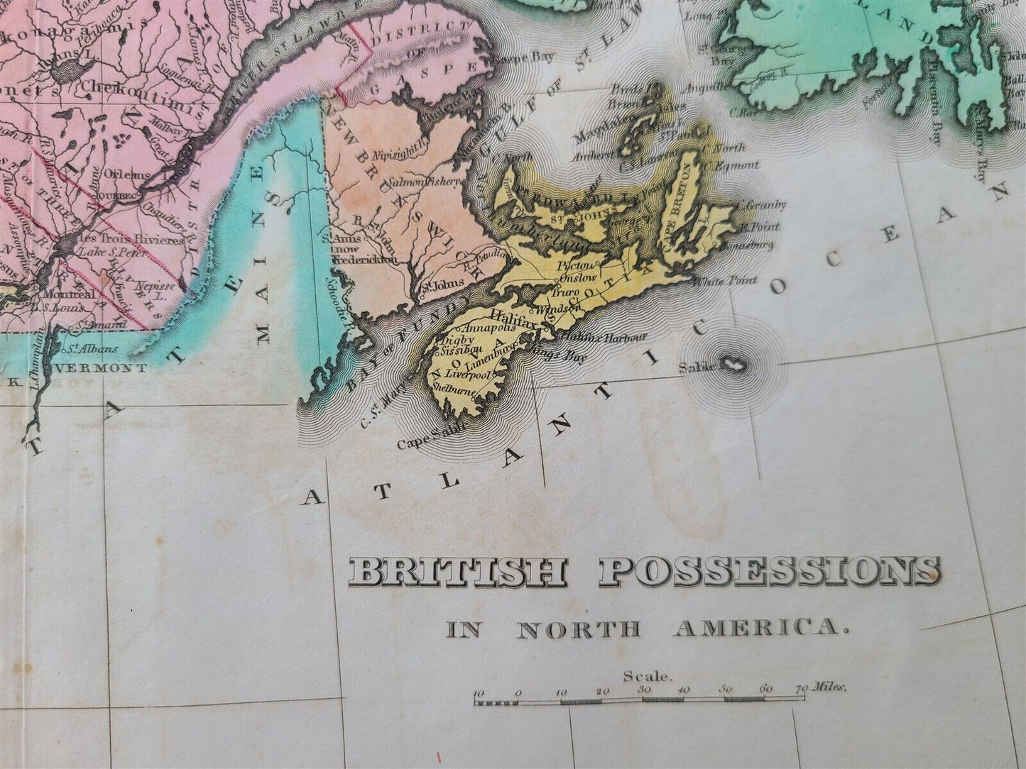 1822 MAP of CANADA & BRITISH POSESSIONS in NORTH AMERICA GEOGRAPHICAL antique