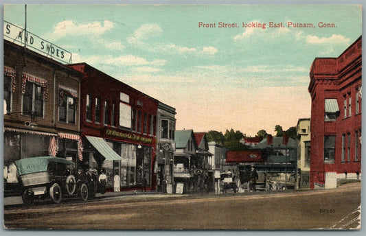 PUTNAM CT FRONT STREET ANTIQUE POSTCARD