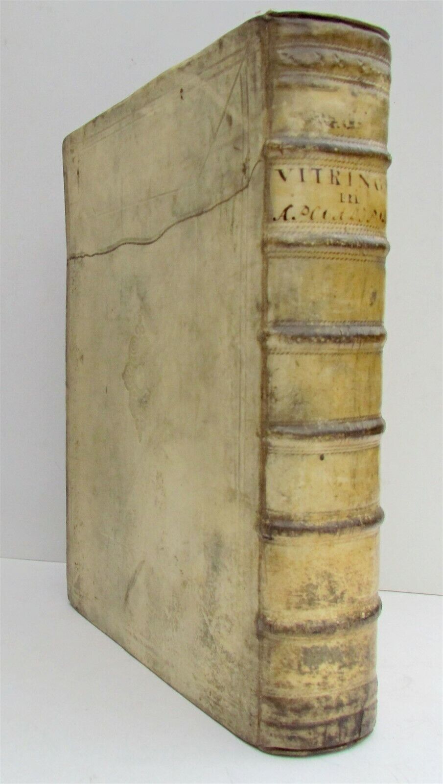 1719 Anakrisis Apocalypsios Joannis Apostoli VELLUM antique Apocalypse VITRINGA