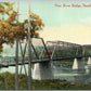 STANDINGSTONE PA NEW RIVER BRIDGE ANTIQUE POSTCARD
