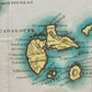 1822 MAP of LEEWARD ISLANDS GEOGRAPHICAL STATISTICAL HISTORICAL antique 17.5x22"