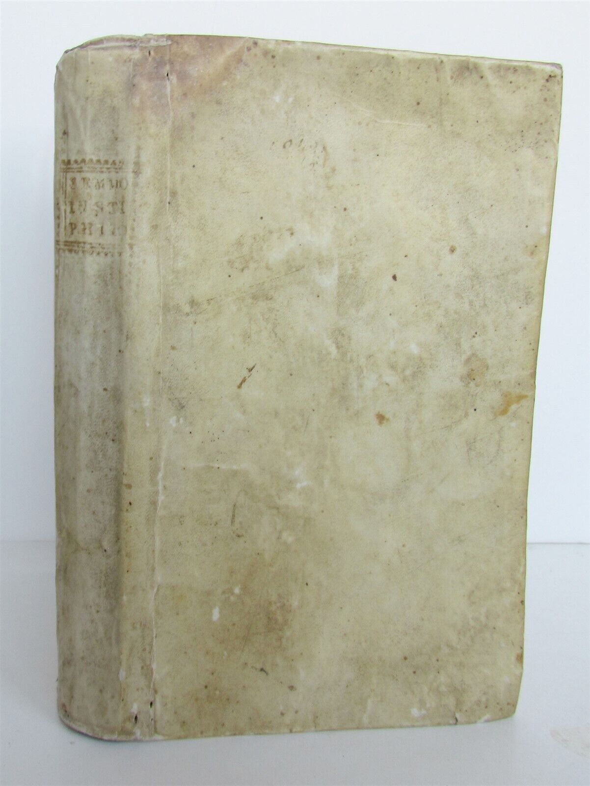 1797 INSTITUTIONES PHILOSOPHICAE by MARIANO SEMMOLA antique VELLUM BOUND