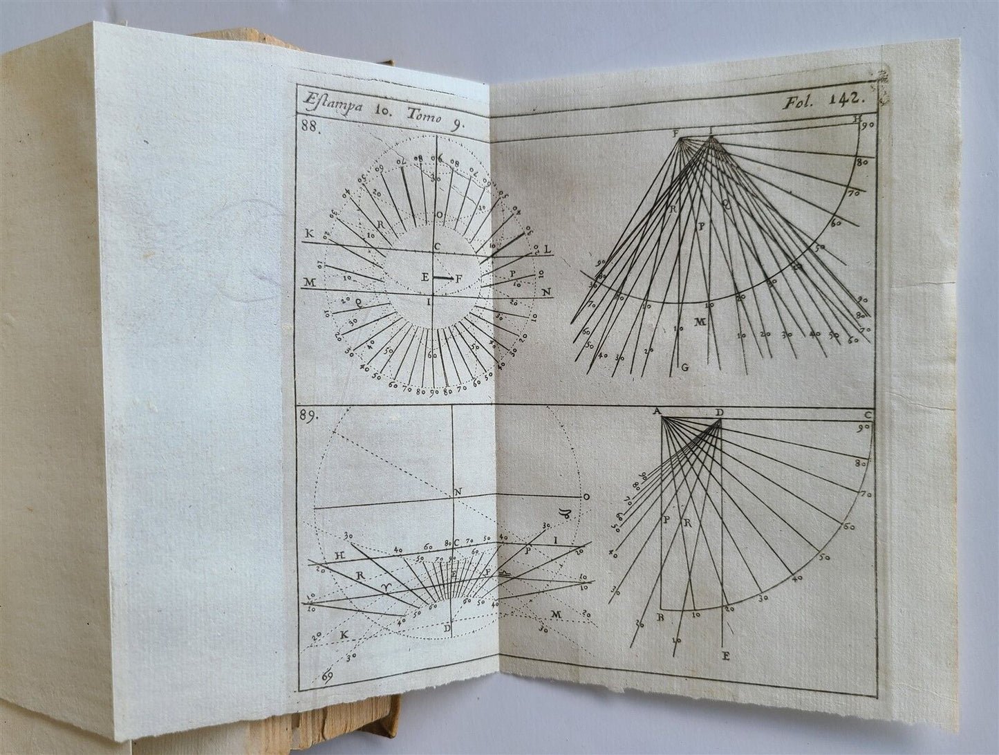 1727 MATHEMATICS in SPANISH Compendio mathematico antique ASTROLOGIA GNOMONICA