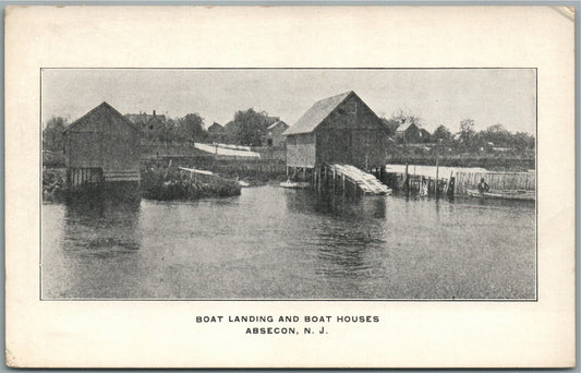 ABSECON NJ BOAT LANDING ANTIQUE POSTCARD