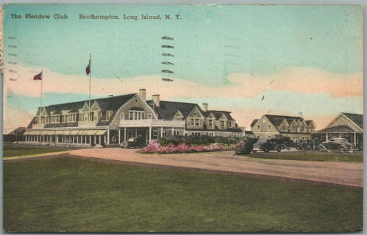 SOUTHAMPTON LONG ISLAND NY MEADOW CLUB VINTAGE POSTCARD