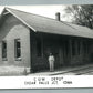 CEDAR FALLS JCT IA RAILROAD STATION RAILWAY VINTAGE REAL PHOTO POSTCARD RPPC