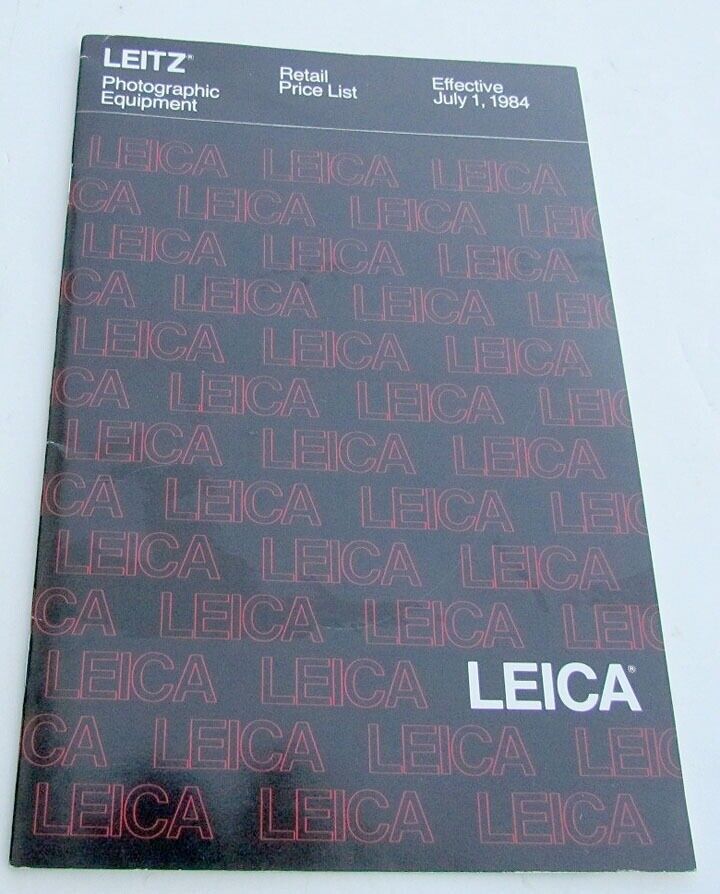 1984 LEITZ PHOTOGRAPHIC EQUIPMENT LEICA CAMERA SALES BOOKLET BROCHURE