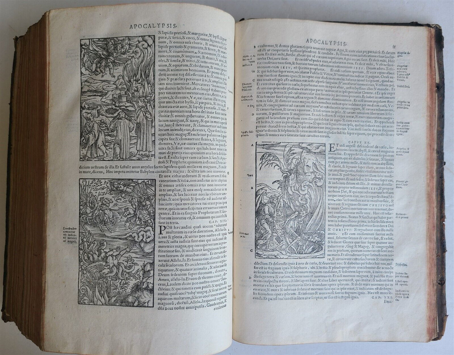 1543 BIBLE LATIN ANTIQUE FOLIO ILLUSTRATED HANS HOLBEIN ZWINGLIBIBEL APOCALYPSE