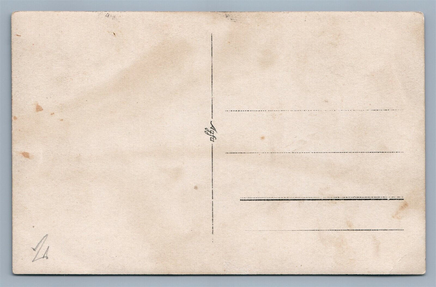 WWI SOLDIERS w/ RIFLES OFFICER on HORSE ANTIQUE REAL PHOTO POSTCARD RPPC