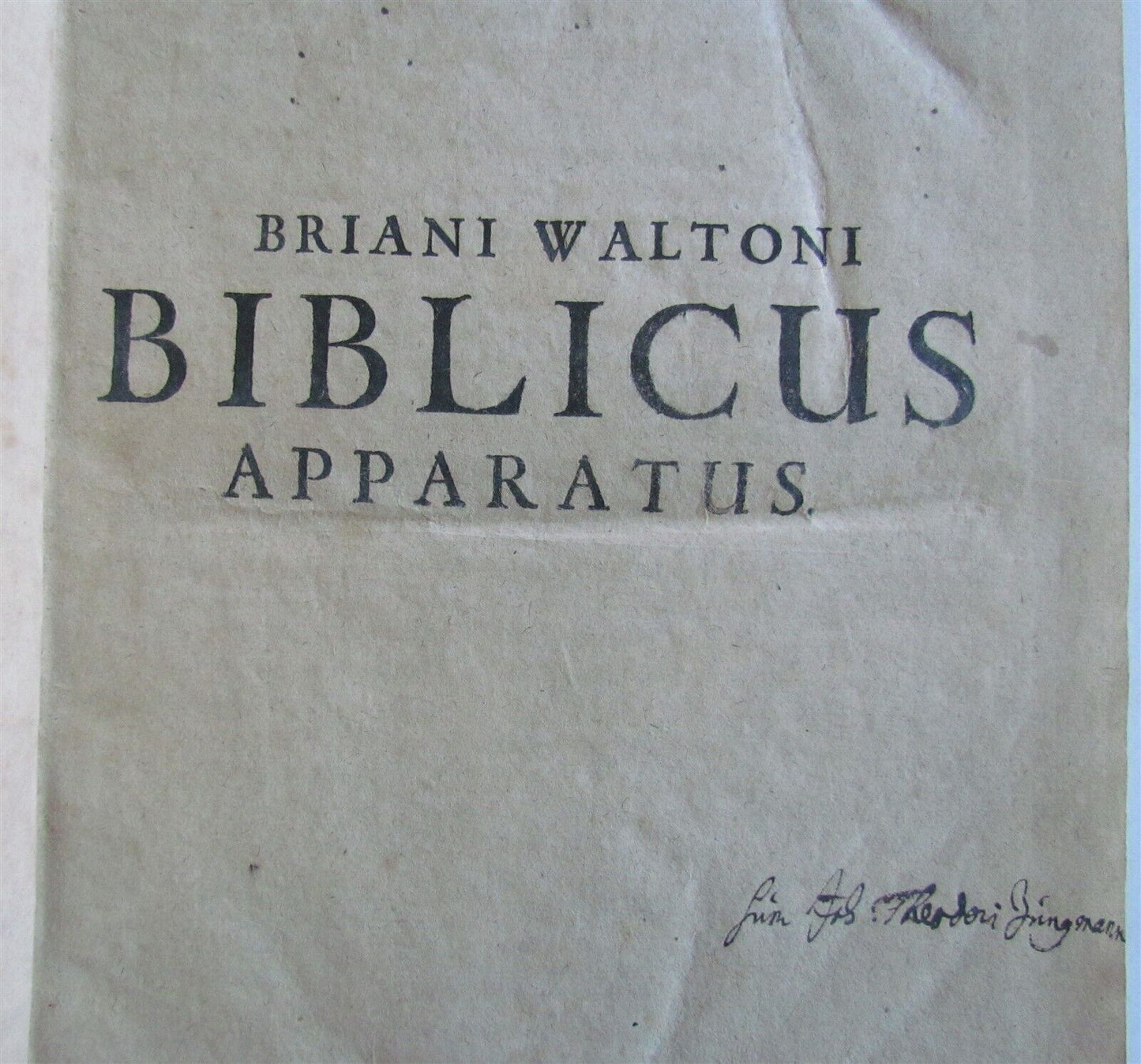 1673 BIBLE COMMENTARY antique VELLUM Biblicus Apparatus Chronology Topography