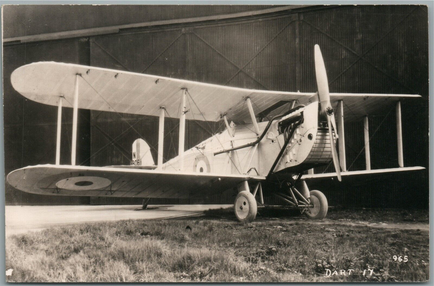 EARLY AVIATION BIPLANE VINTAGE REAL PHOTO POSTCARD RPPC