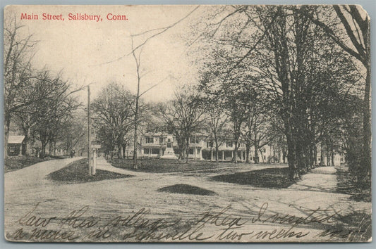 SALISBURY CT MAIN STREET ANTIQUE POSTCARD