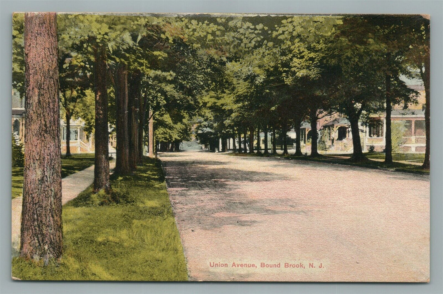 BOUND BROOK NJ UNION AVENUE ANTIQUE POSTCARD