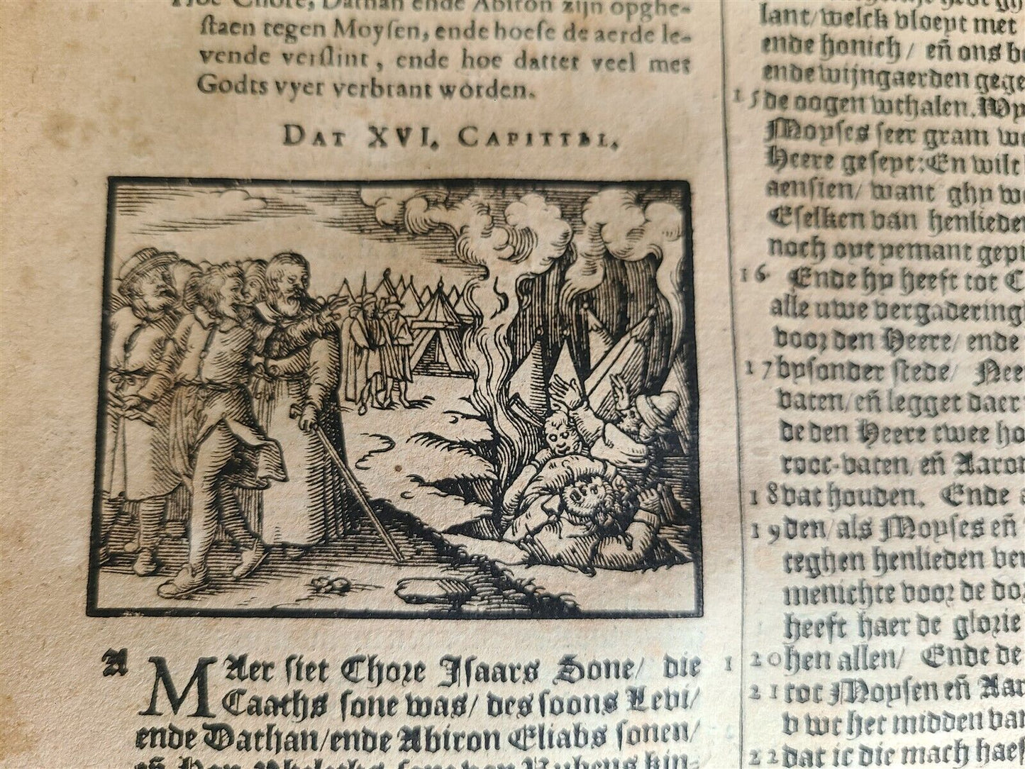 1599 BIBLE in DUTCH MOERENTORF BIBLIA SACRA FOLIO ILLUSTRATED antique 16th CENT.