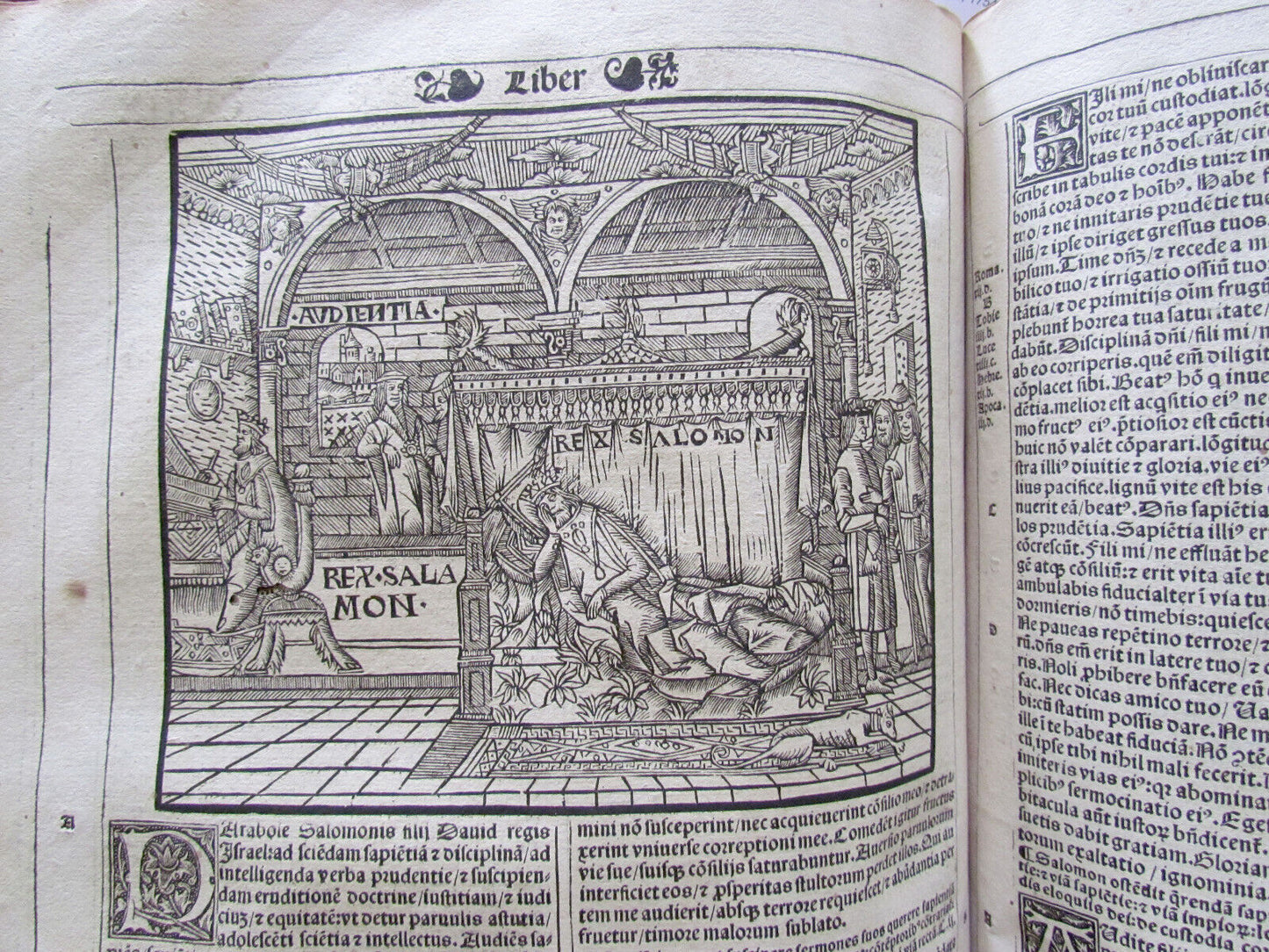 1529 BIBLE ILLUSTRATED TEXTUS BIBLIA antique FOLIO in LATIN RARE 16th CENTURY