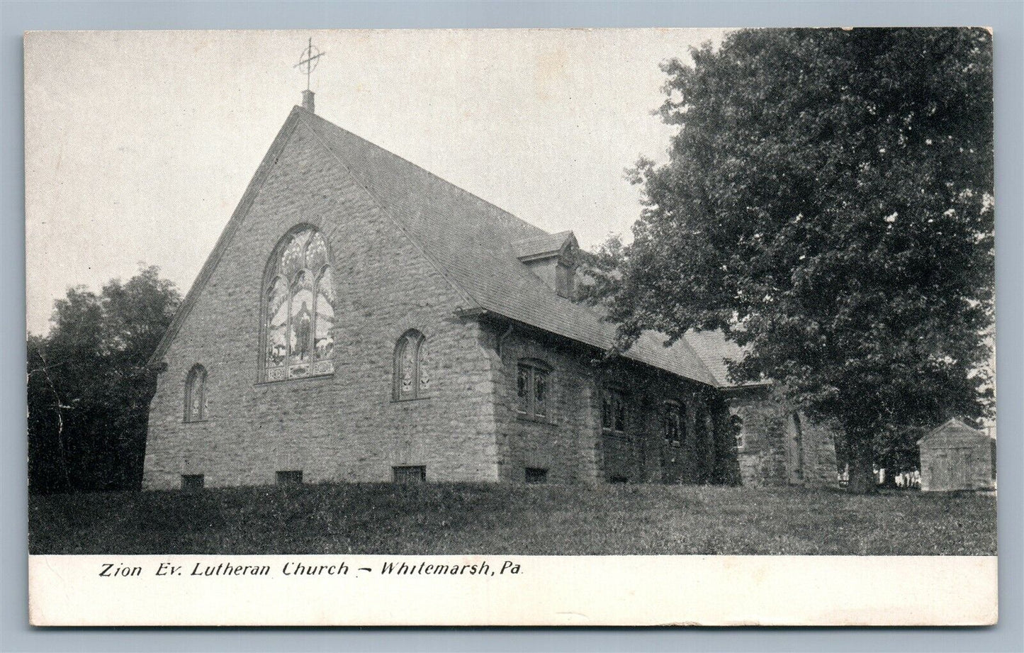 WHITEMARSH PA ZION LUTHERAN CHURCH ANTIQUE POSTCARD