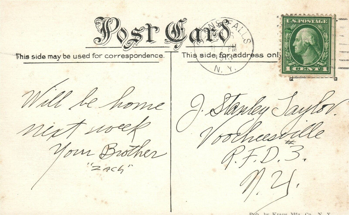 1913 WWI LOWERING & RAISING CANVAS UNDER ORDERS ANTIQUE MILITARY POSTCARD