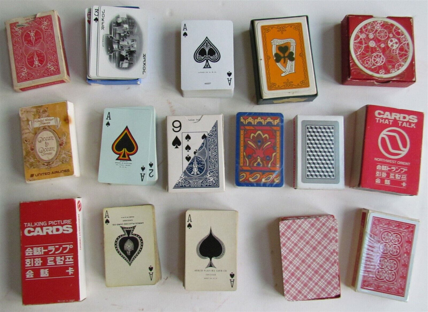 LOT of 16 VINTAGE PLAYING CARDS DECKS