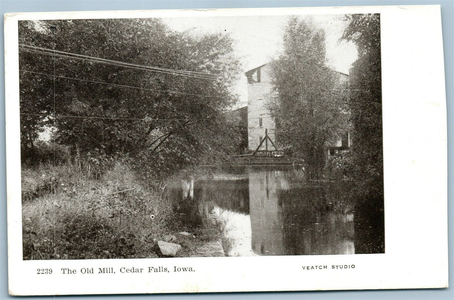 CEDAR FALLS IA OLD MILL ANTIQUE POSTCARD