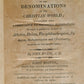 1807 SKETCH of DENOMINATIONS of CHRISTIAN WORLD by JOHN EVANS antique AMERICANA