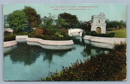 LONG BRANCH NJ ISLE DIABOLO ANTIQUE POSTCARD