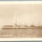 MILITARY SHIP USS McFARLAND ANTIQUE REAL PHOTO POSTCARD RPPC