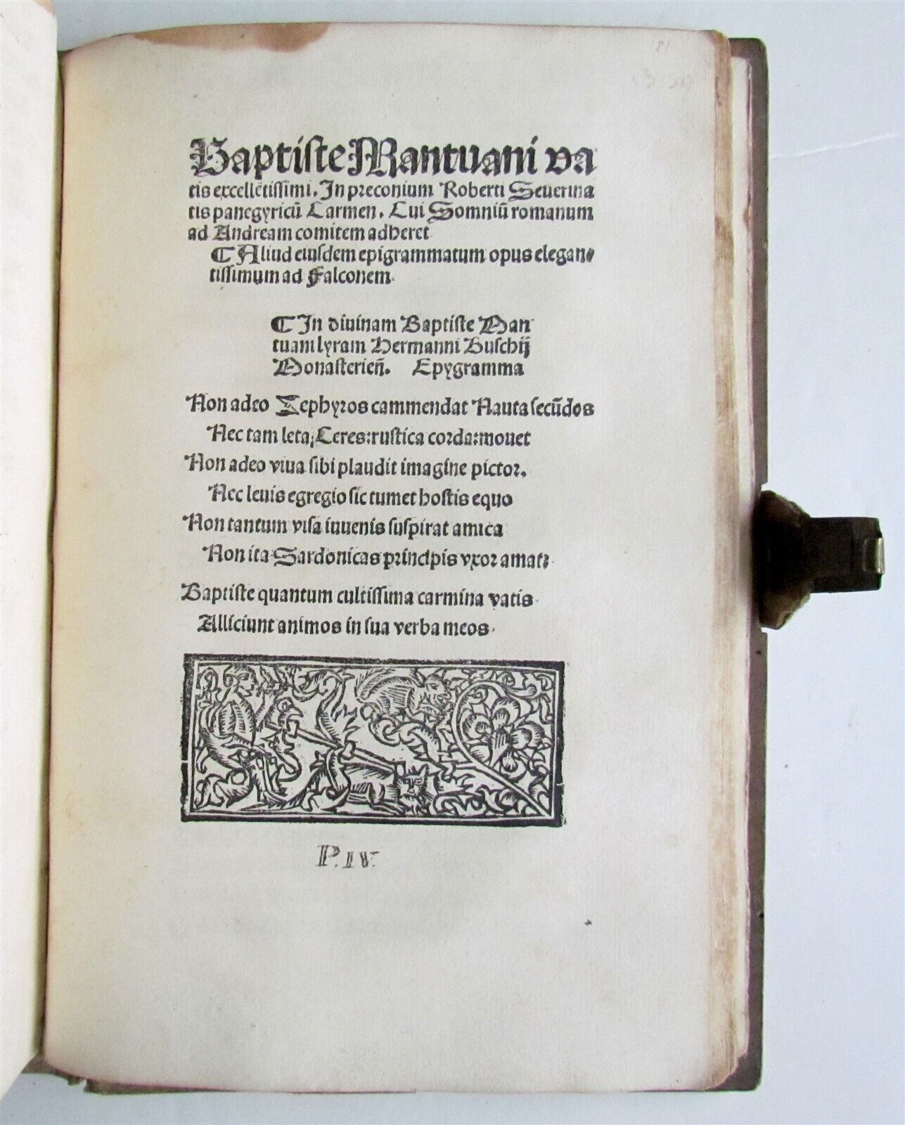 1500 INCUNABULA POETRY by Baptista Mantuanus antique RARE INCUNABLE