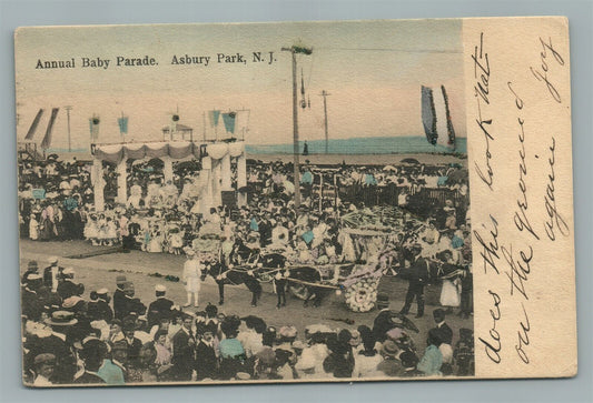 ASBURY PARK NJ ANNUAL BABY PARADE ANTIQUE POSTCARD