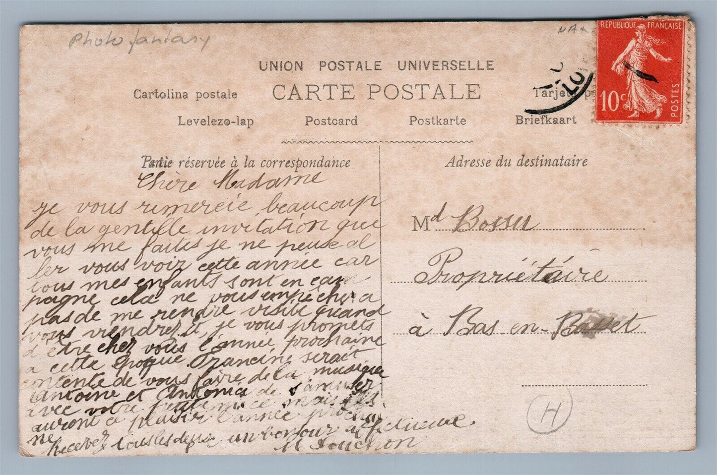 PLAYING CARD DESIGN LADY ANTIQUE REAL PHOTO POSTCARD RPPC FANTASY COLLAGE