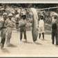 BRAZIL FISHERMEN w/ HUGE FISH PIRARUCU ANTIQUE REAL PHOTO POSTCARD RPPC