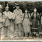 CHEROKEE INDIAN RESERVATION GREEN CORN DANCE ANTIQUE REAL PHOTO POSTCARD RPPC