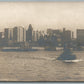 NEW YORK NY SKYLNE FROM JERSEY CITY VINTAGE HOME REAL PHOTO POSTCARD RPPC