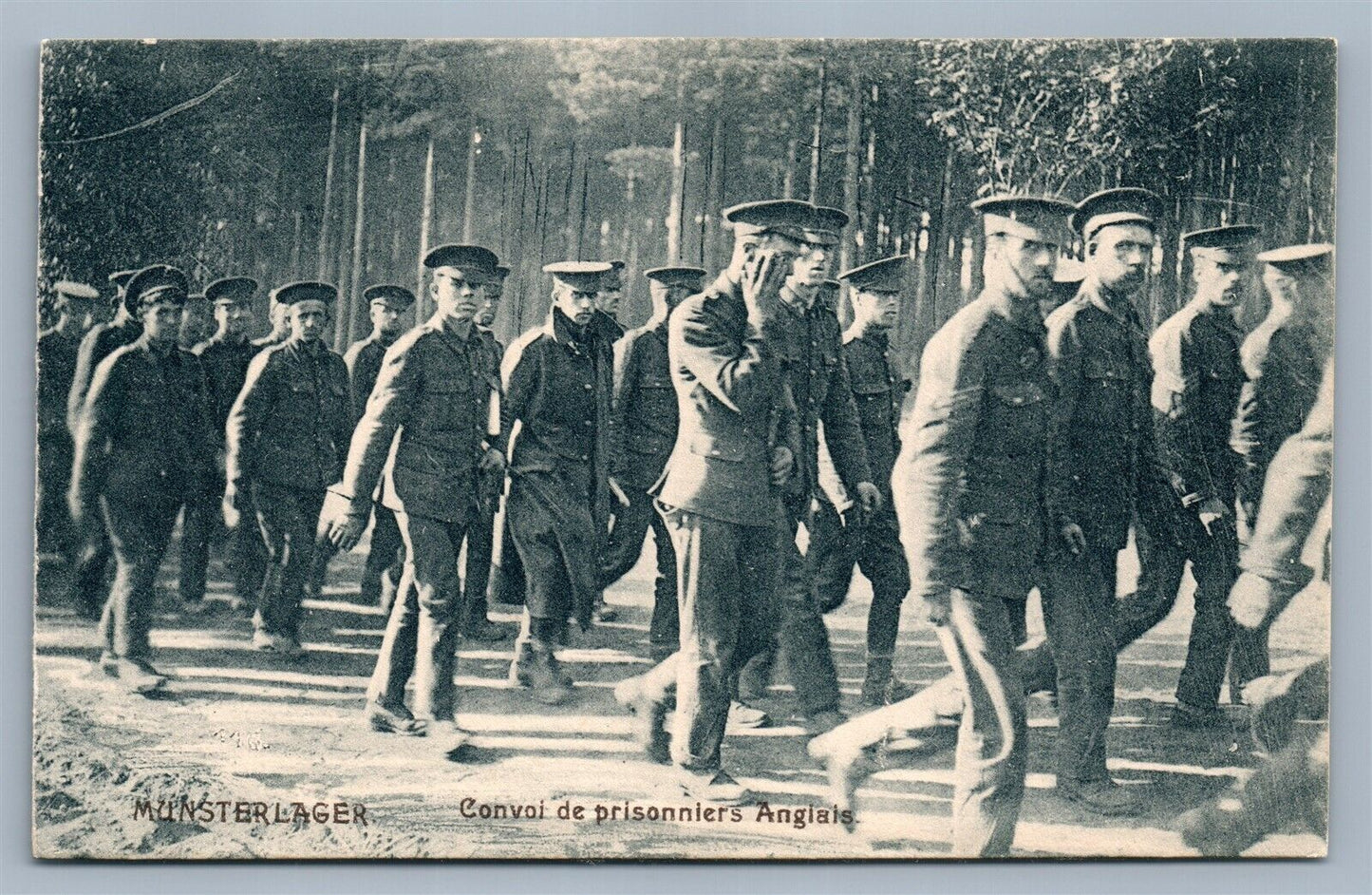 BRITISH PRISONERS ANTIQUE POSTCARD