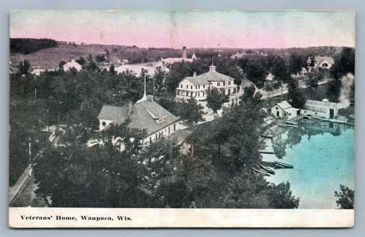 WAUPACA WI VETERAN'S HOME ANTIQUE POSTCARD